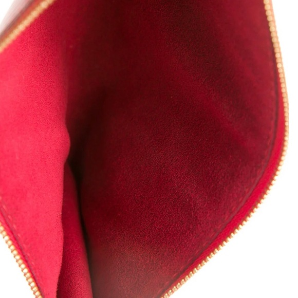 Authentic Louis Vuitton Red Epi Pouchette - Picture 9 of 11